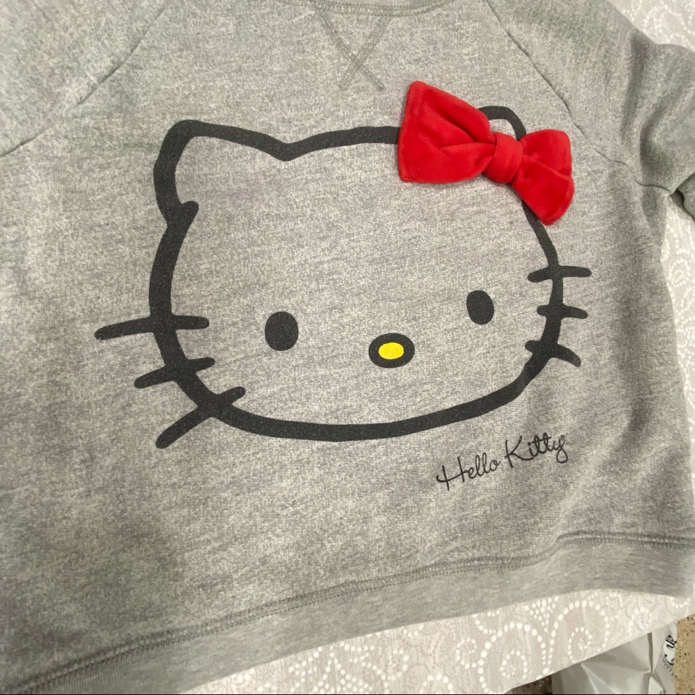 Hello Kitty by Sanrio Grey Pull Over Sweatshirt - Picture 3 of 13
